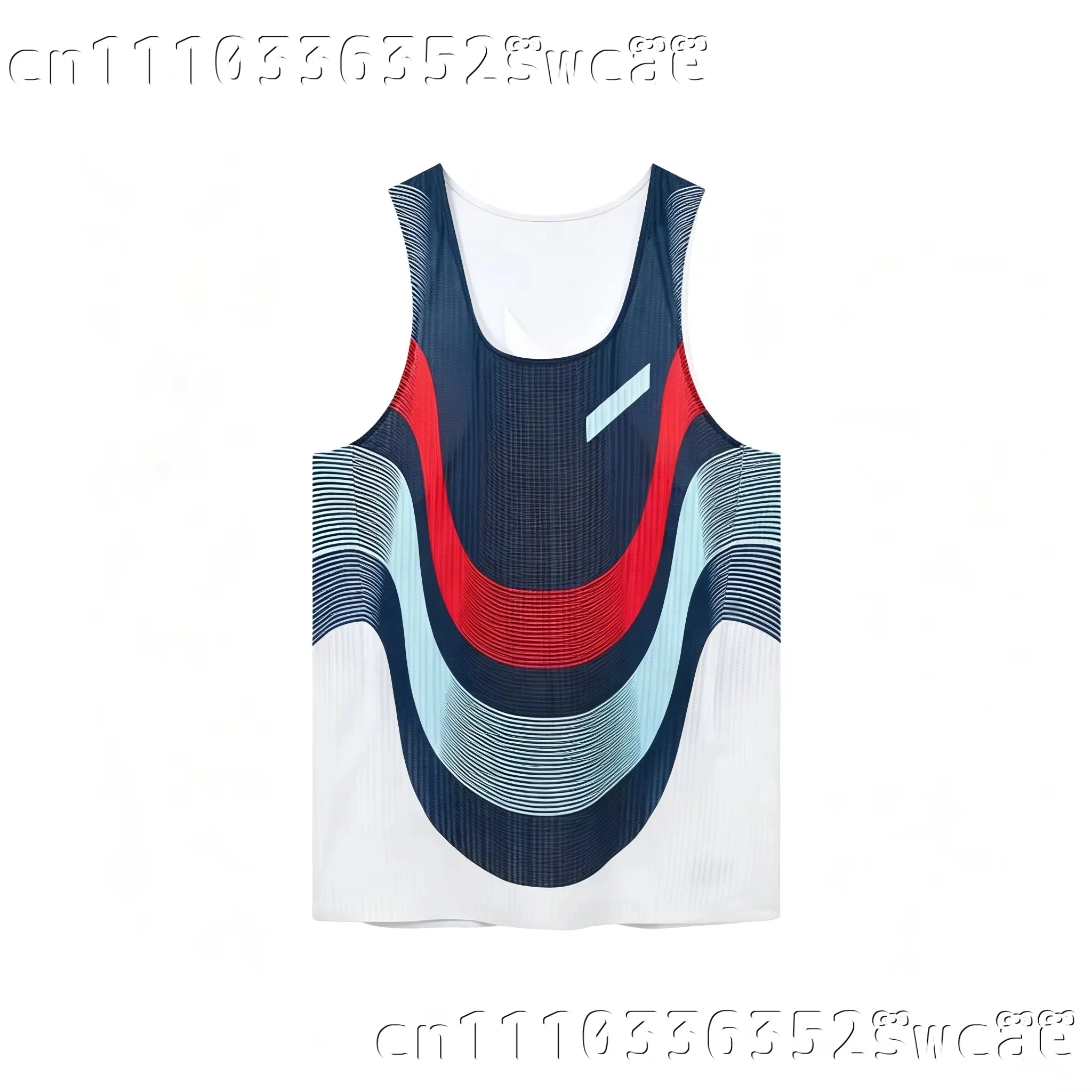Wave Stripe Running Tank Top, Breathable Mesh Athletic Sleeveless Shirt, Training Vest for Gym Fitness MarathonFamily Matching