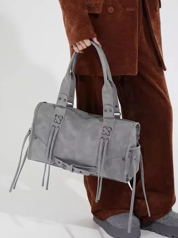 

Casual Biker Sle Women's Crossbody Bag Autumn Winter Versatile Single oulder Underarm Commuter Pillow Bag Soft Leather Ha...