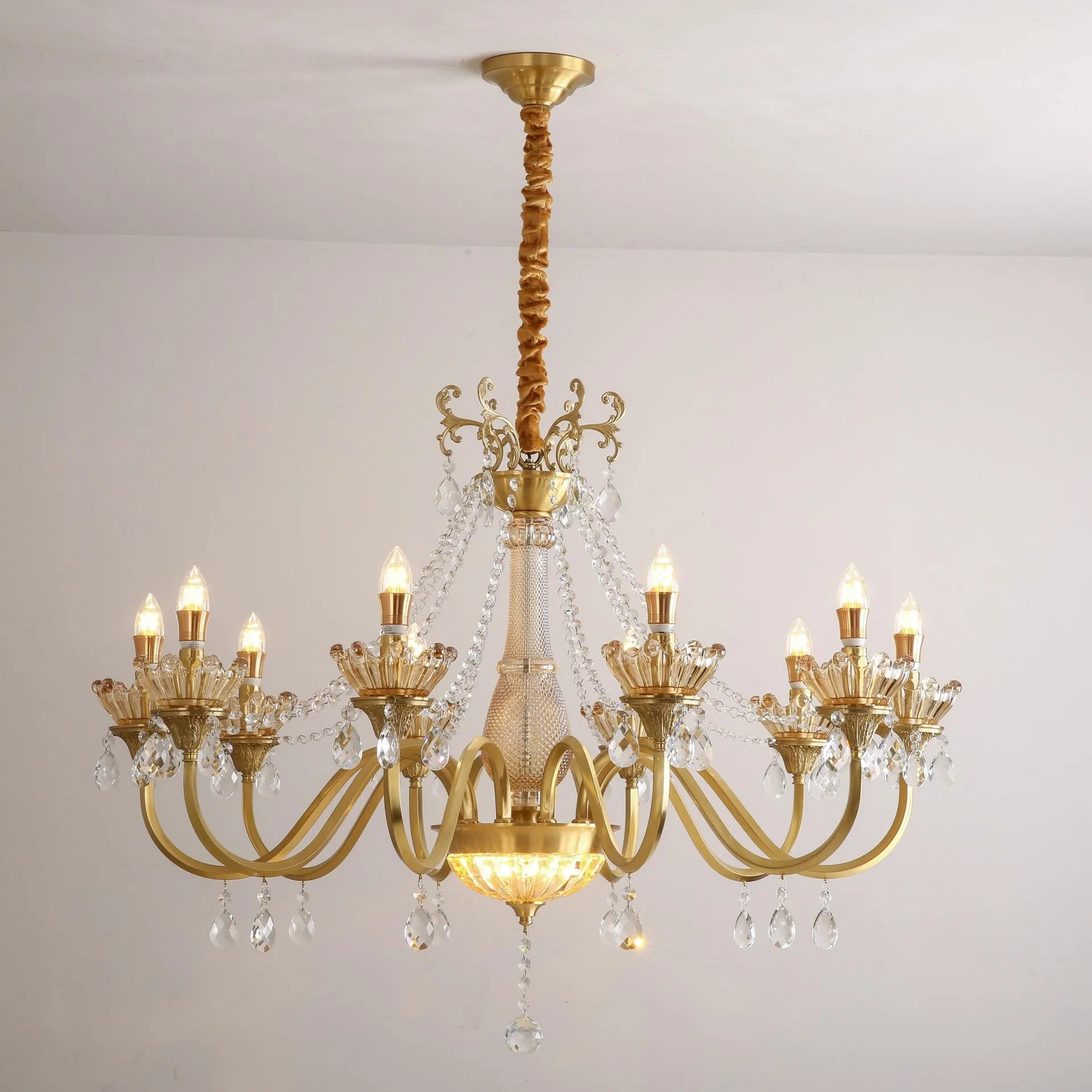 

French crystal chandelier living room light 2025 new creative personality art bedroom light retro dining table bar lighting