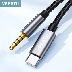 Cable auxiliar tipo C a Jack de 3,5mm, Chip DAC de Audio, 4 polos, micrófono 3 y 5, adaptador de auriculares HiFi para Samsung, Google Pixel, Huawei y Xiaomi