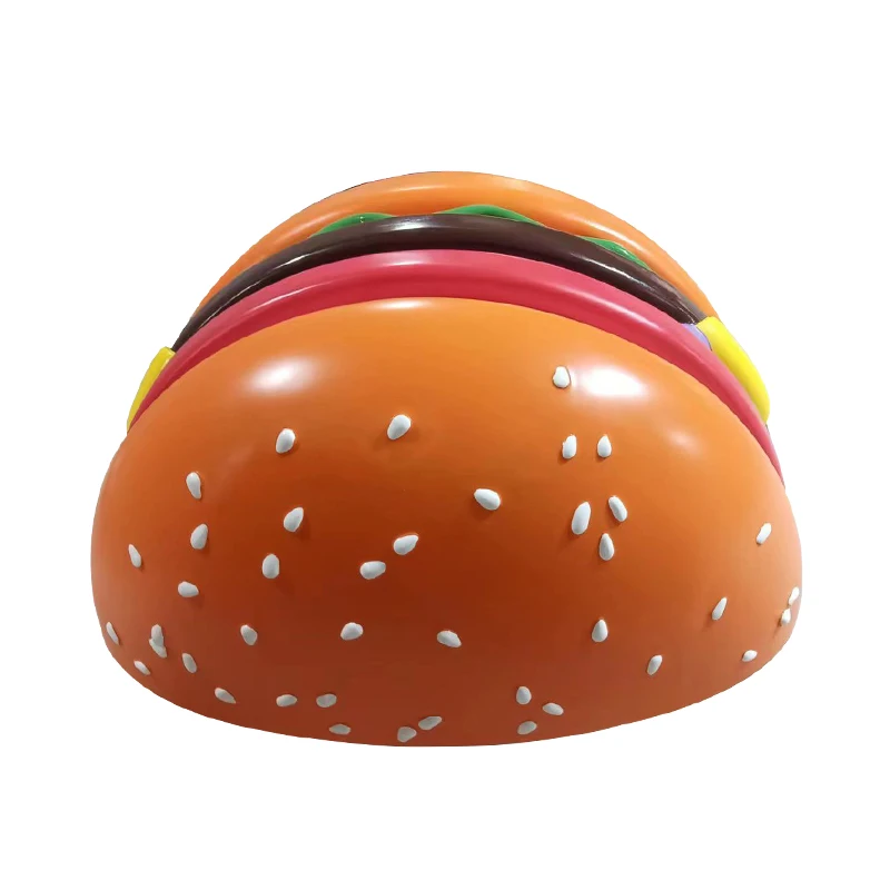 

Simulation hamburger fiberglass sculpture dessert shop door sign three-dimensional wall decoration