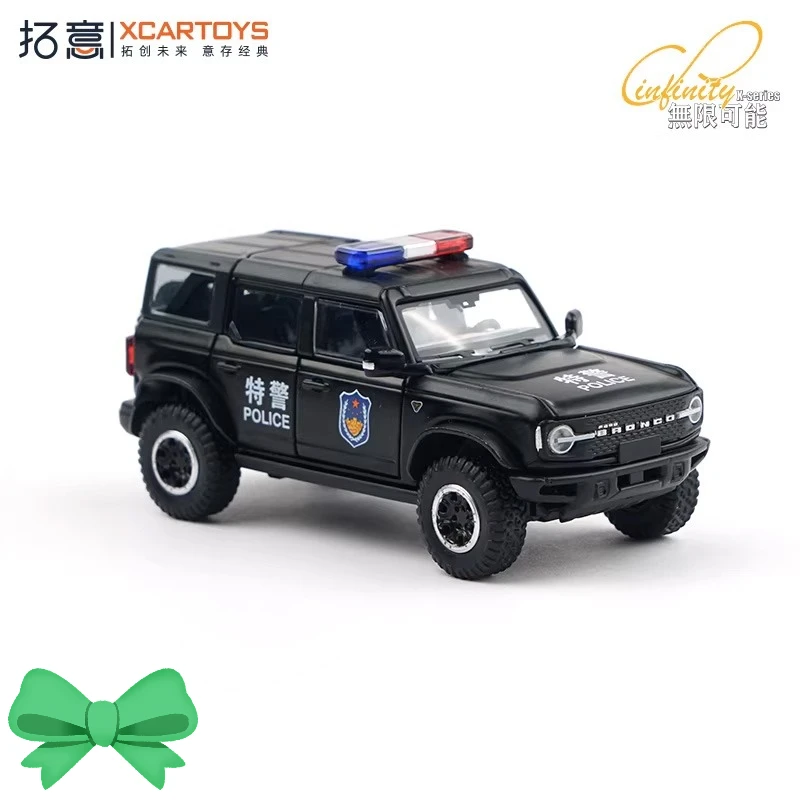 

Xcartoys 1:64 6th Generation Bronco Police Tactical Vehicle Black Alloy Vehicle Collectible Car Model