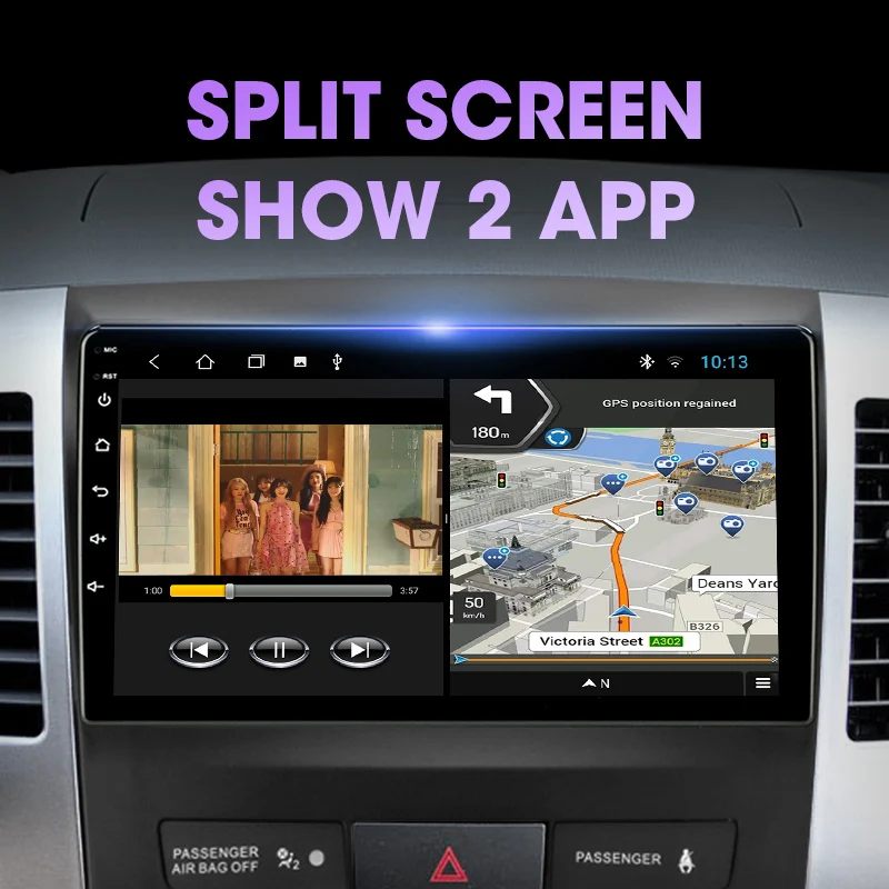 JMCQ-راديو سيارة لميتسوبيشي Outlander xl 2 ، 9 بوصة ، 2Din ، أندرويد 12 ، ستيريو ، مشغل فيديو متعدد الوسائط ، نظام تحديد المواقع والملاحة ، مشغل سيارة #3