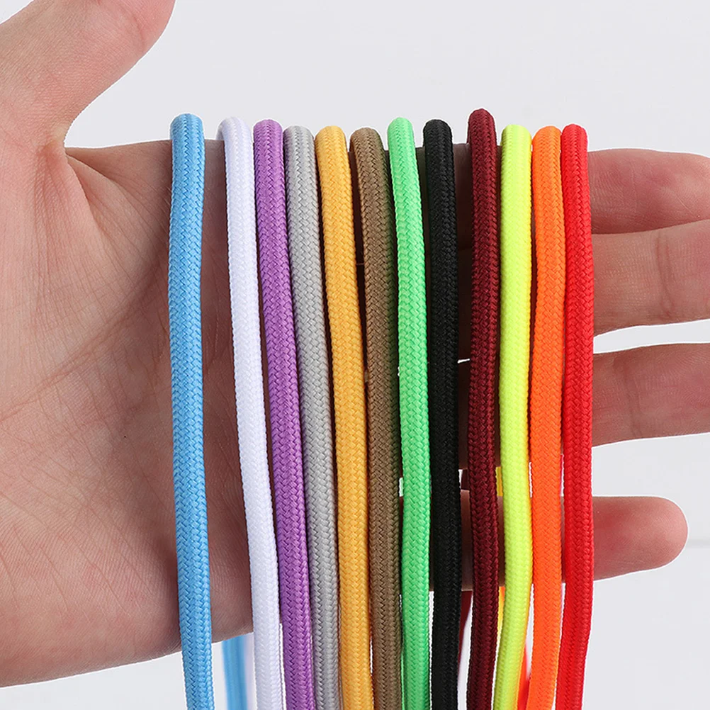 20 Pcs Braided Shoelace Colors Laces for Teams Round Shoelaces Wide Athletic Running Solid Shoes