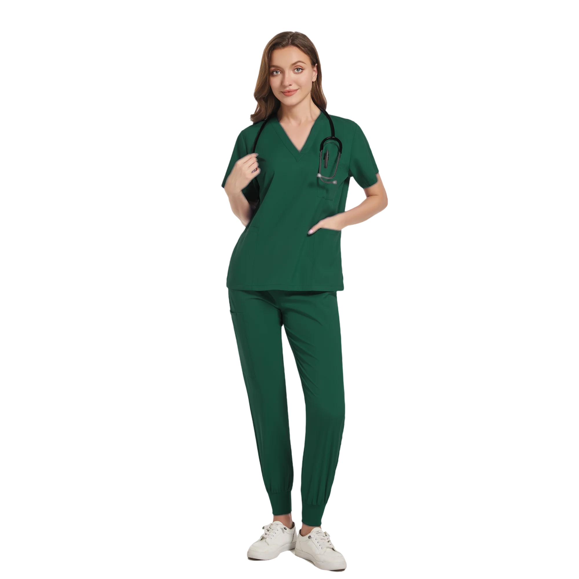 Men Women's Medical Nurse Uniform Surgical Scrubs Set Clinical Nursing Workwear Pet Clothes Lab Suit Veterinaria Spa Accessories