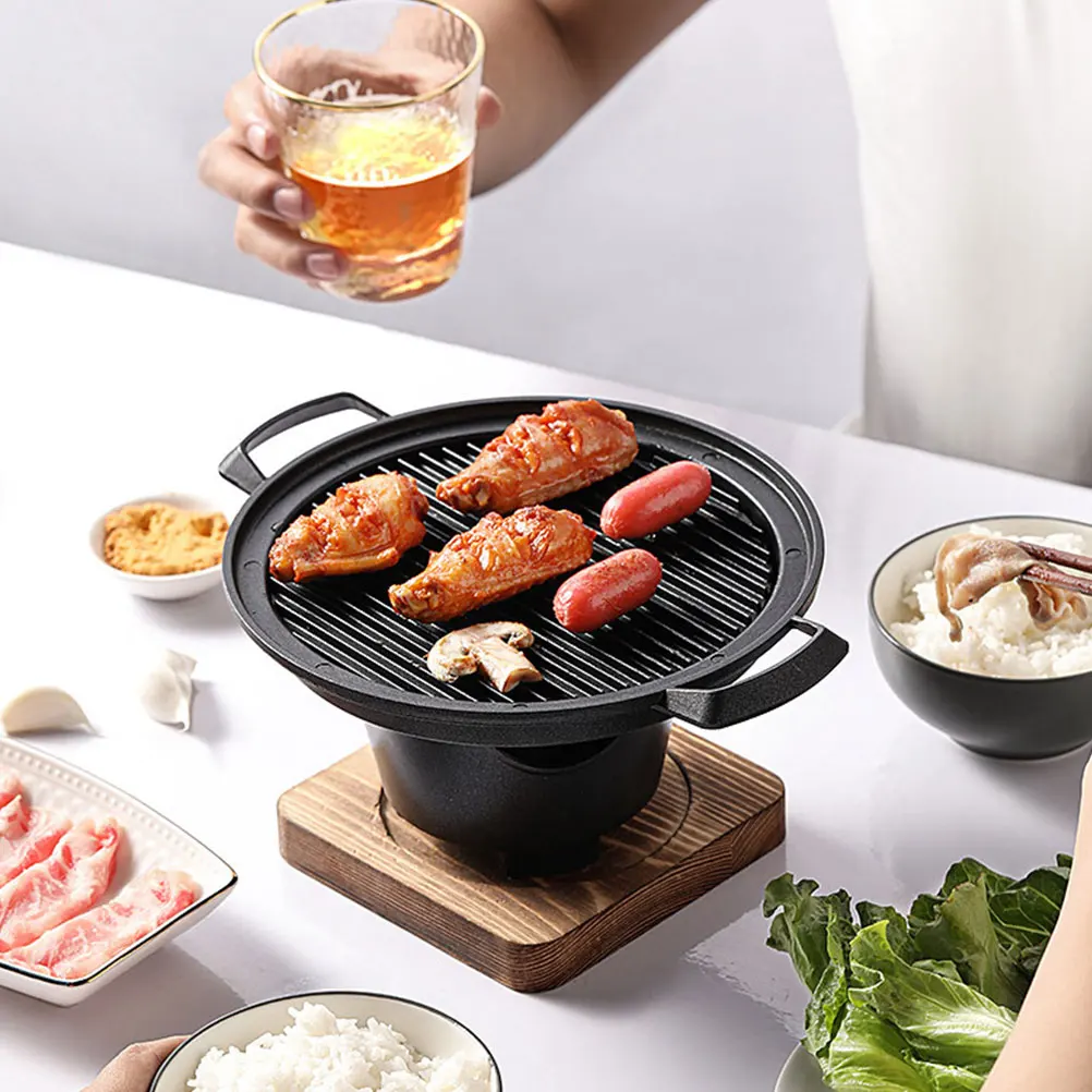 

1pc Barbecue Grill Pan Roasting Tray Baking Plate Non-Stick Frying Tool For Gas Electric Stoves Durable Lightweight Cooking