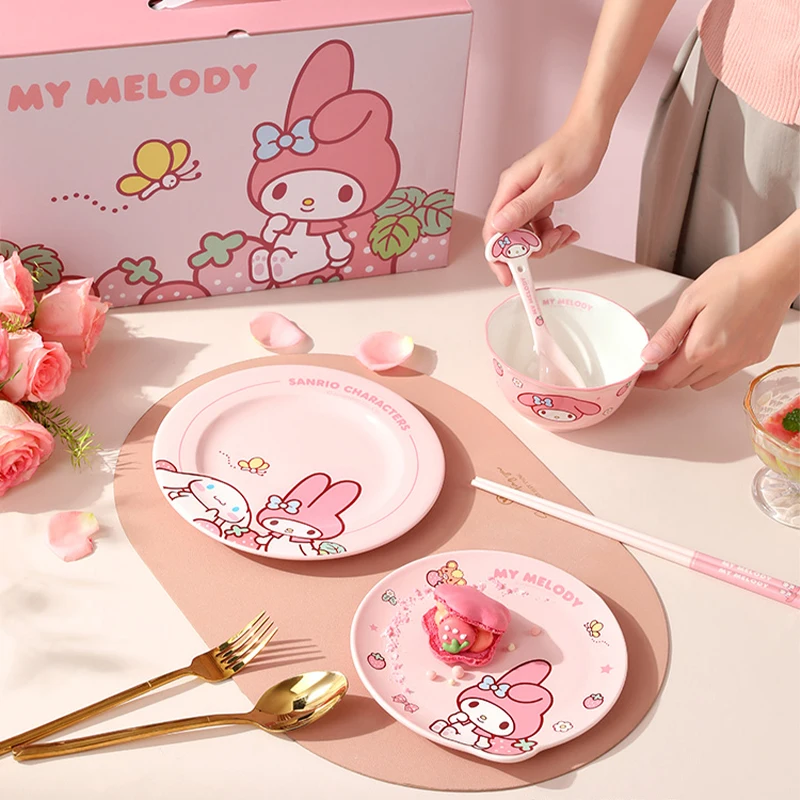サンリオのかわいい食器 ボウル プレート スプーン 陶器ボウル 家庭用食器 ボウル プレート