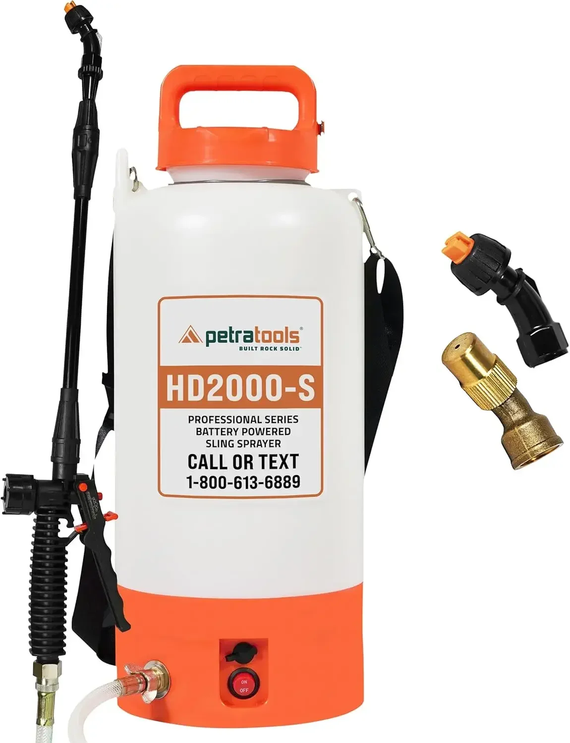 Gallon Battery Powered Sprayer - HD2000-S Electric Sprayers in Lawn and Garden with Easy-to-Carry Strap, Weed Sprayer, Electric