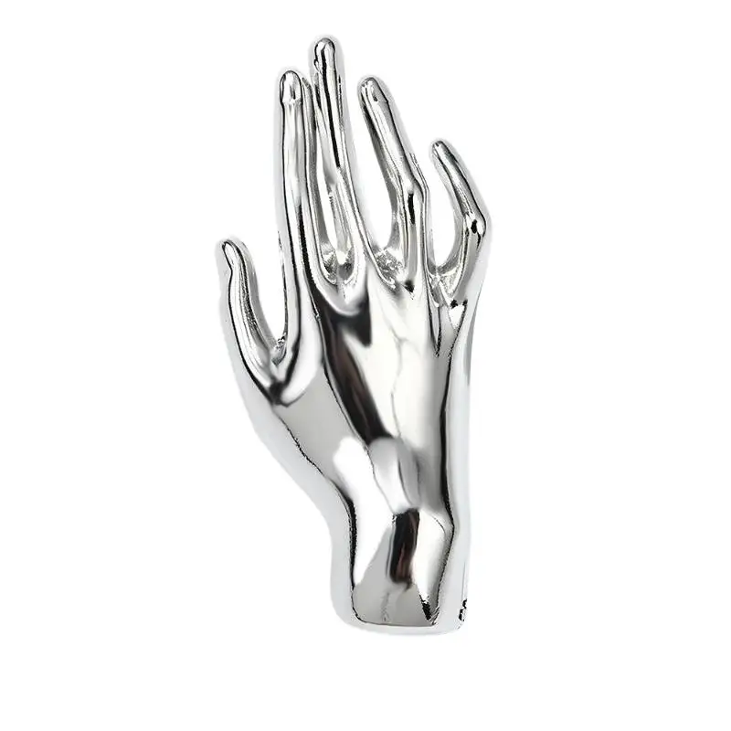 Vintage Gesture Metal Brooch, Personalized Hand Shape Lapel Pin, Unisex Jewelry for Clothing Backpack Party Decoration Gift