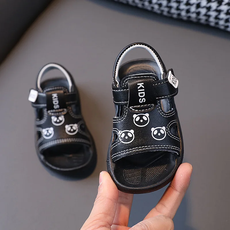 Summer Children Baby Sandals Pu Leather Beach Water Shoes Boy Girl Casual Sandals Kids Daily Slippers Wear-resistant Sandals