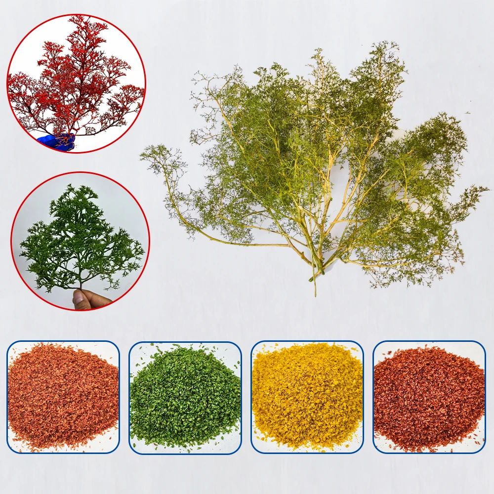 Árboles en miniatura, ramas de árboles realistas con forma de mar para hacer árboles Diy/paisaje de guerra/dioramas ferroviarios/paisaje/terren