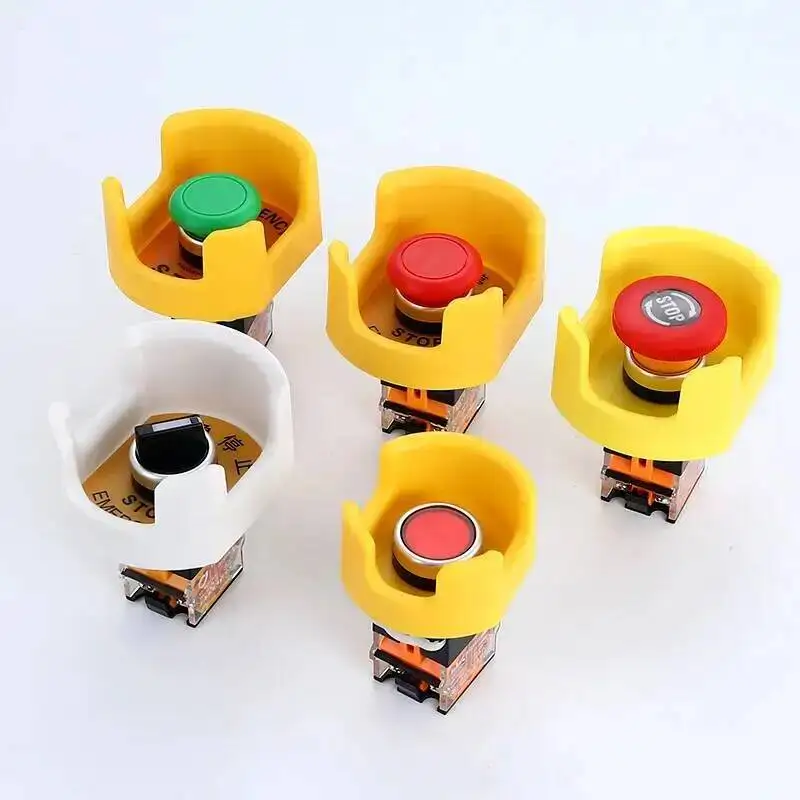 16/22mm Emergency Stop Push Button Switch Accessory Protective Cover LA38-11 Self Reset Buttons Knob Box Small Size