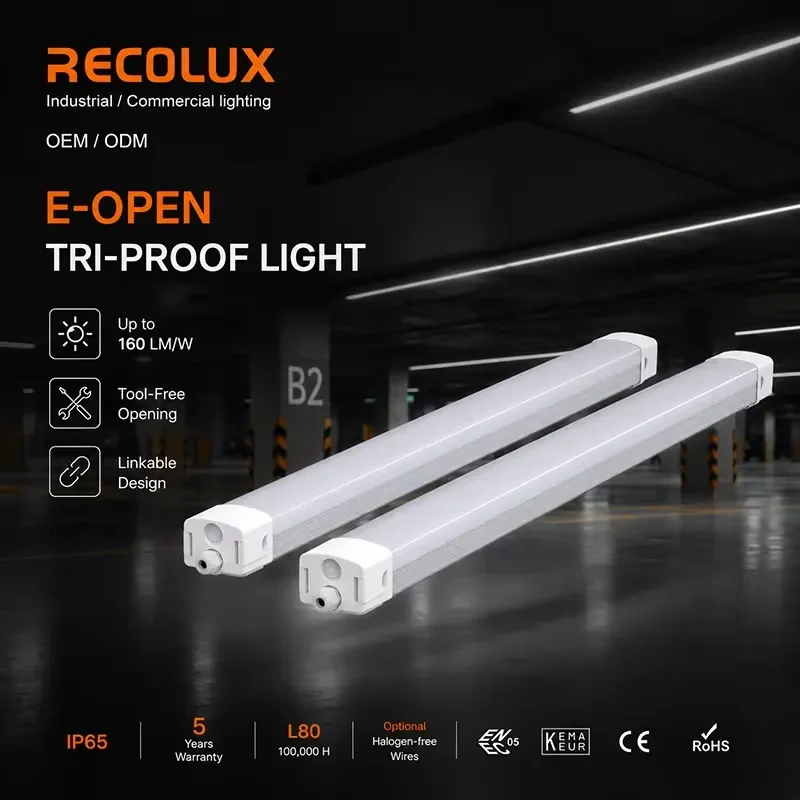 Emergency function up to 160LM/W, can be connected to design IP65 waterproof, dustproof and explosion-proof LED lamps 5-year