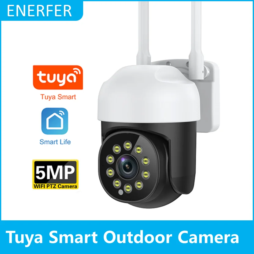 Smart Life Mini PTZ Camera 5MP Color Night Vision Home Surveillance CCTV IP Camera Tuya App