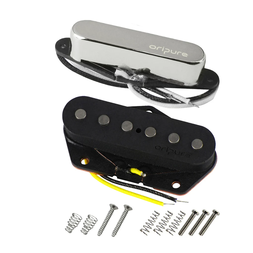 OriPure 2pcs Alnico 5 TL Pickup Set of Neck & Bridge Electric Guitar Pickups