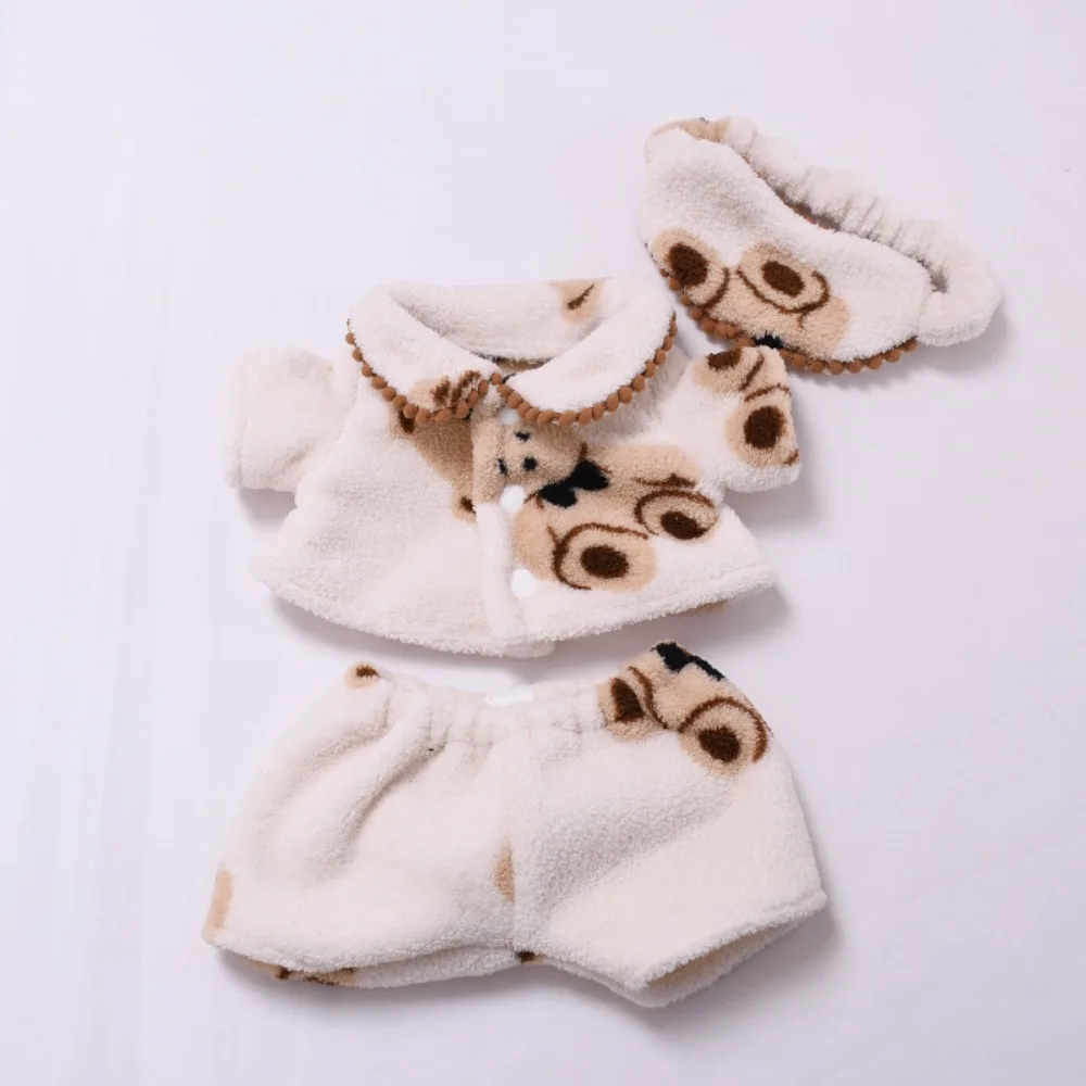 For 38cm Labubu Doll Clothes Outfit Pajamas and Eye Mask Set Dolls Accessories Sitting Party Playing House Game Gift Toys