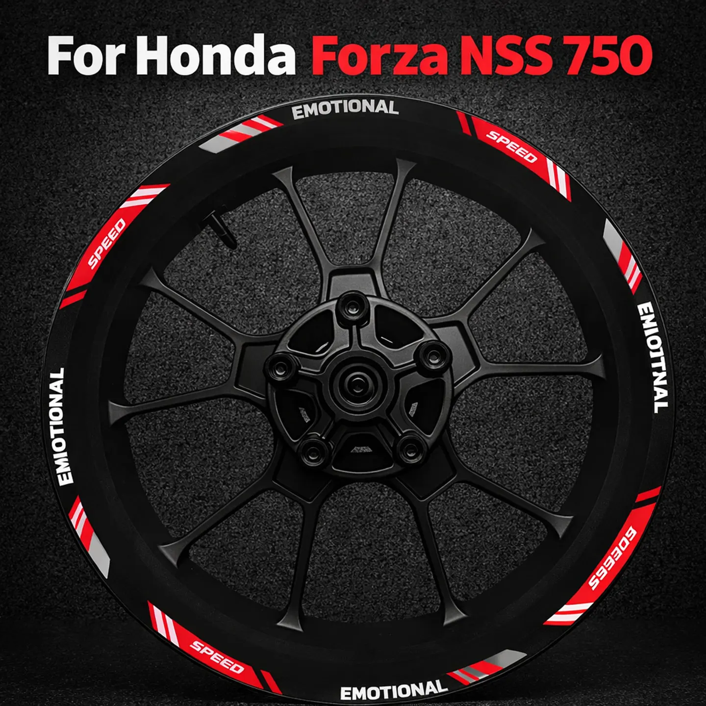 

For Nss 750 Forza750 nss forza 750 Sport Rim Stickers Reflective Wheel Stripes 17/15 Inch Motorcycle Decals Kit 2026