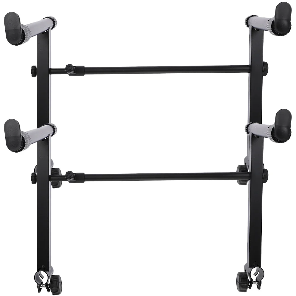 

2Sets Keyboard Stand Universal Electronic Piano Holder Adjustable Durable Iron Folding Keyboard Riser Non Slip Support Rack