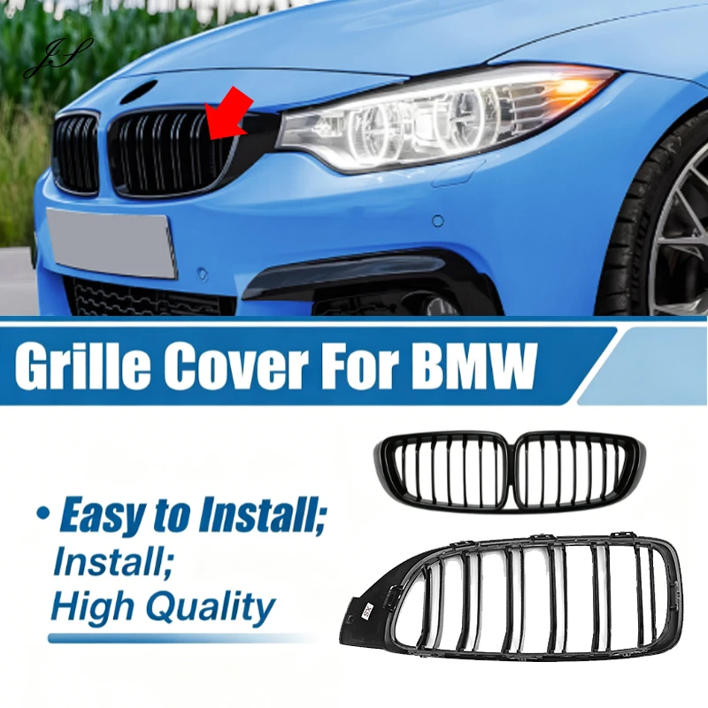 

Front Bumper Kidney Gloss Black Carbon Chrome Grill Refiti M Color Grille Cover For BMW 4 Series F32 F33 F36 F80 F82 2013-2020