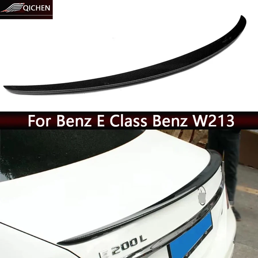 

For Mercedes Benz E Class Benz W213 E200 E300 E350 Carbon Fiber Spoiler Rear Tail fins Duckbill Car Wing body kit