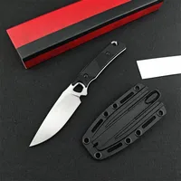 KS 2048 Steppe LEEK Jungle Survival Knife Stonewashed 8Cr13Mov Fixed Blade Black Nylon Fiber Handle EDC Outdoor Tactical Knife