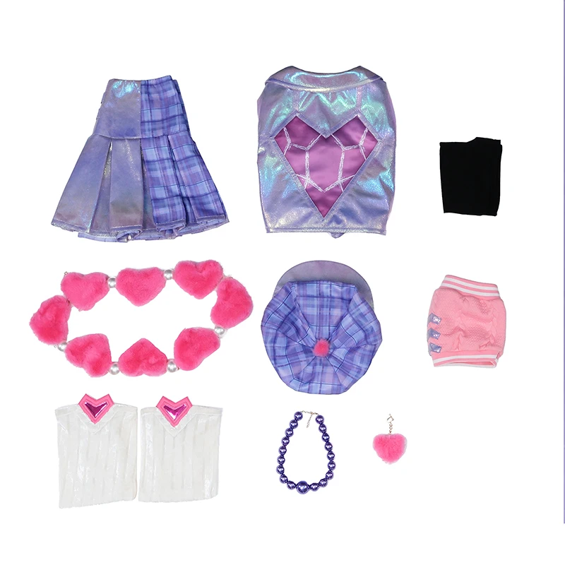 ROLECOS LOL Heartache & Heartthrob Caitlyn Cosplay Kostüm LOL Valentinstag Neue Haut Frauen Cosplay Kostüm Halloween Komplettset