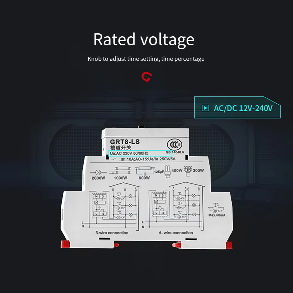 

Automatic Time Relay Switch GRT8LS AC230V for Corridor and Stairwell Lighting with Adjustable Timer 0 5 20 Min