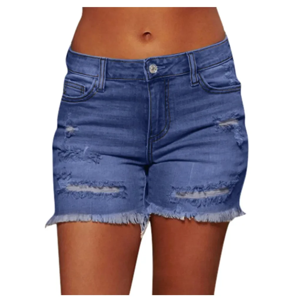 

High Waist Crimping Women Short Jeans Fashion Sexy Ripped Denim Shorts New Casual Push Up Vintage Denim Shorts Streetwear