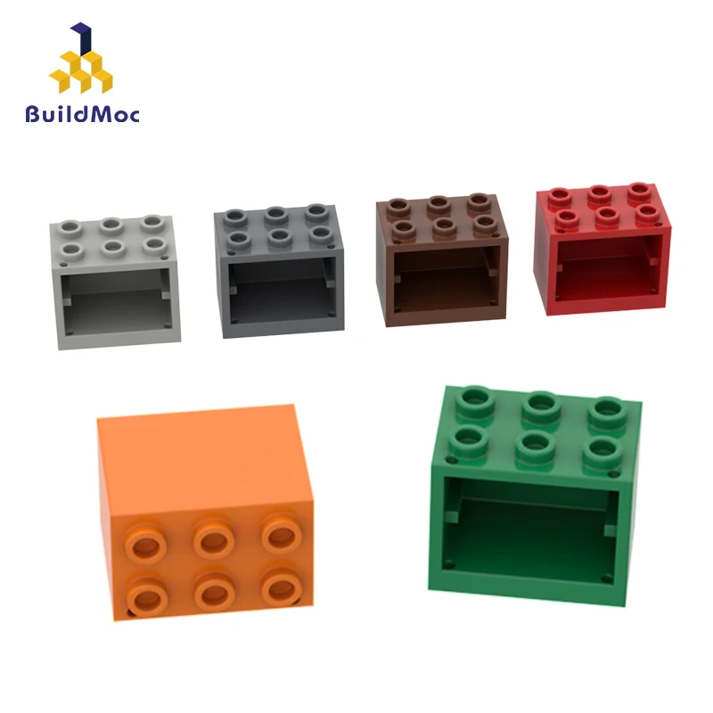 

BuildMoc, 10 шт., сборные частицы 4532, 2x3x2, конструктор с выдвижными ящиками, сменный высокотехнологичный Детский конструктор