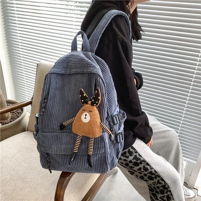 

Corduroy Kids Backpacks for Boy Cute Backpack School Bags Class Bag for Girl Designer Bags Travel Backpacks Рюкзак Школьный Sac