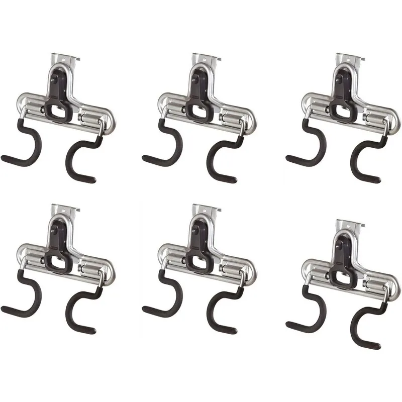 

Wall Double S Hook 2 Handle Garage Storage Organizer Rack for Hand Tools (6 Pack)