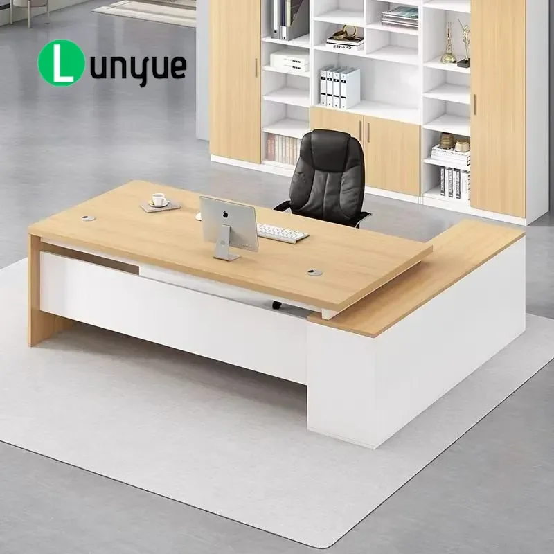 Modern Simple Boss Desk Single Computer Workstation High End Office Furniture Light Luxury Design for Home Business Study