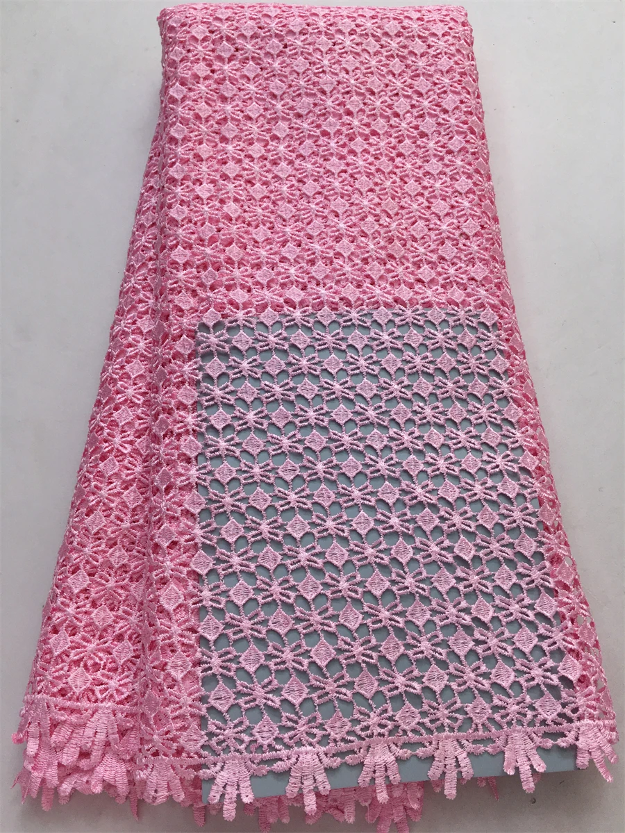 أحدث أقمشة الدانتيل الأفريقي جبر 5 ياردة 2025 جودة عالية النيجيري للذوبان في الماء أقمشة الدانتيل للنساء فساتين الزفاف