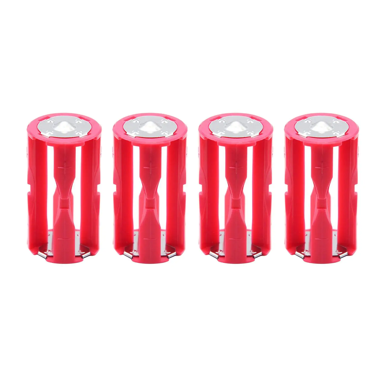 4Pcs Parallel Cell Adapter Battery Holder Reusable Rust Reistance Convenience 4AAA to C Size Converter 4AAA to 1C Size Converter