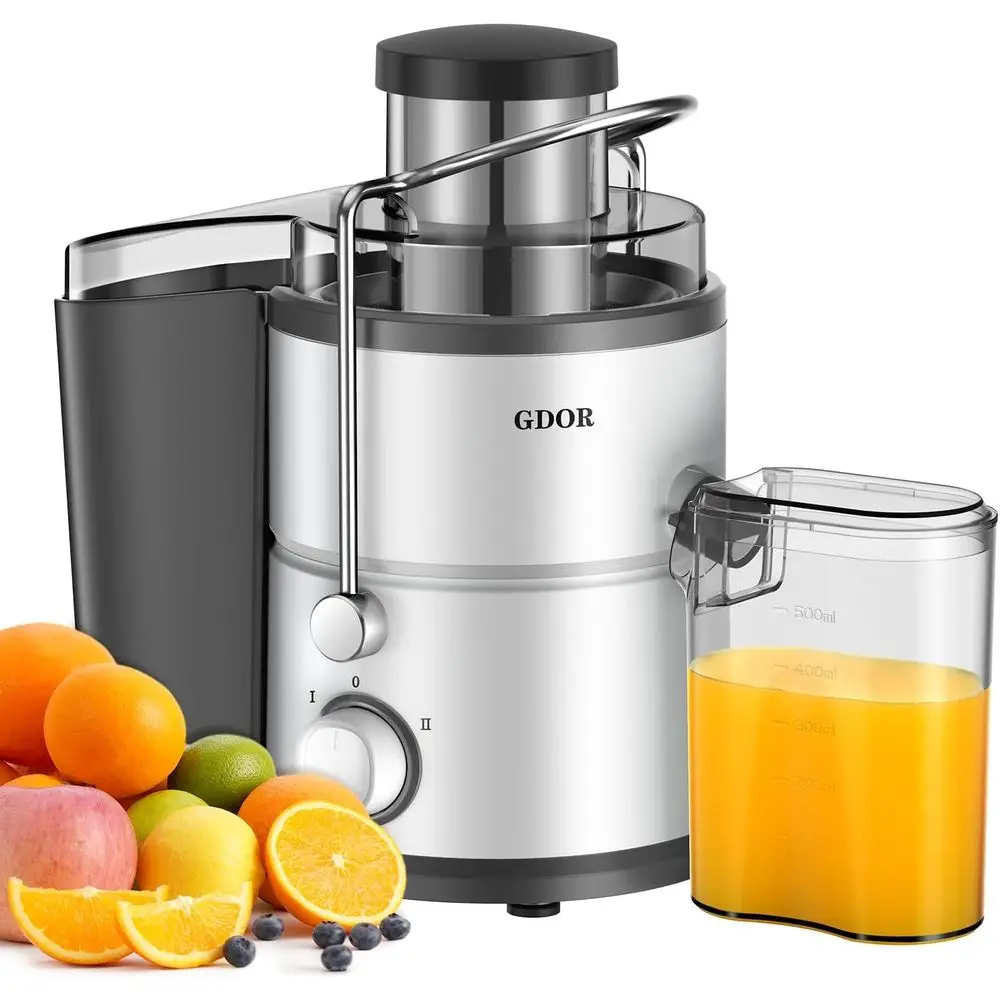 Centrífuga de Suco de 800W, Entrada Larga de 3”, Centrífuga de Duas Velocidades para Frutas e Vegetais, Função Anti-Gotejamento, Livre de BPA, Fácil de Limpar