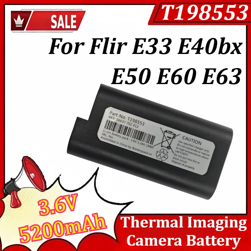 

T198553 3.6V 5200mAh for Flir E33 E40bx E50 E60 E63 Thermal Imaging Camera Battery