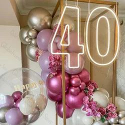 Neon Number Sign 40th Birthday Party Decorations Led 30th Light Sign USB Powered 30th 70th 21st Birthday party decor