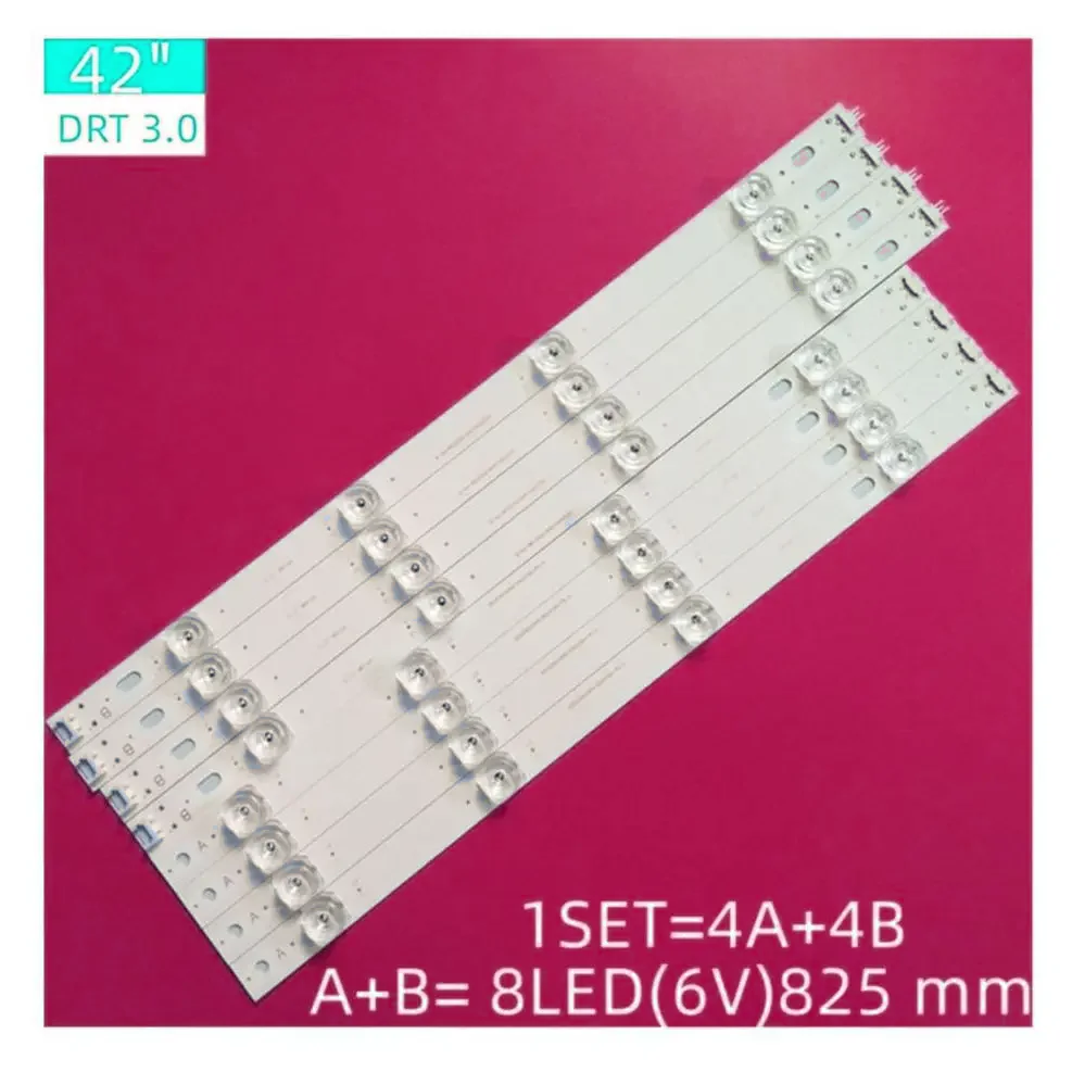 TV LED Light Bars For LG 42LY340C 42LY345C 42LY540H 42LY540S 42LY541H -ZA -UA LED Backlight Strips Kit 8 LED Lamps Lens 8 Bands