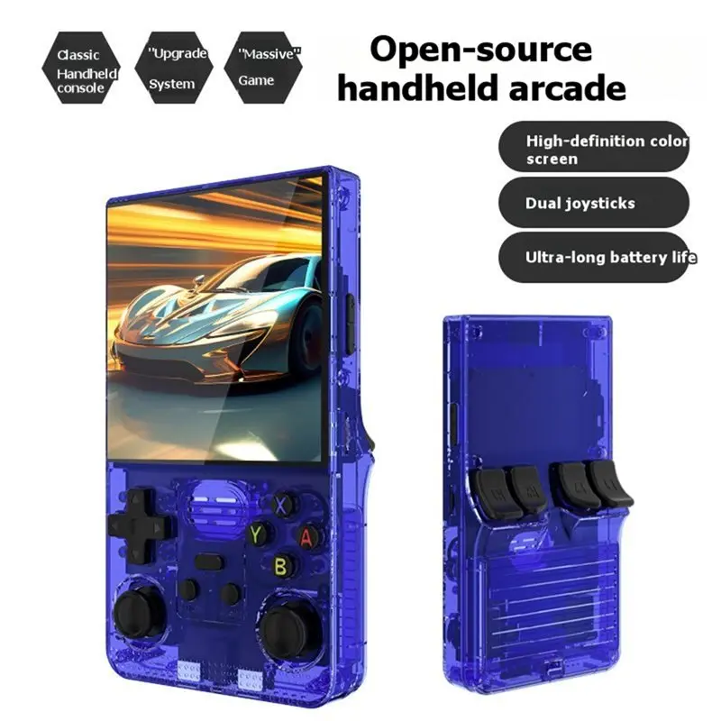 ABZZ-R39MAX Handheld Retro Game Console 4-Inch IPS Color Screen 64G+ 18000+ Games 20+ Emulators Portable Game Player