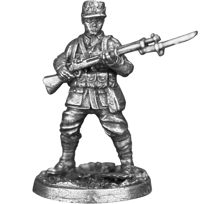 Metalen Anti-japanse Centrale Militaire Soldaat Model Actiefiguren Miniatuur Ornament Accessoires Bordspel Stuk Beeldje Speelgoed