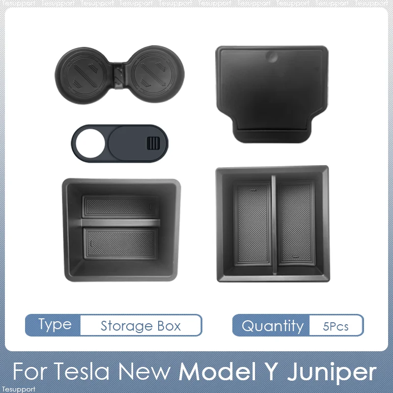 Opbergdoos voor Tesla Model Y Juniper Accessoires Middenconsole Trays voor Tesla Model Y Juniper 2025-2026 Webcam cover