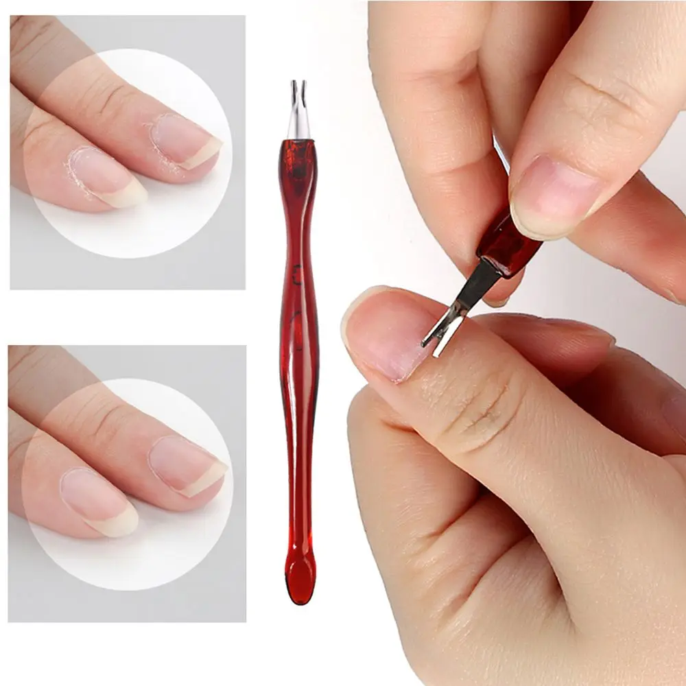Professional Cuticle Nipper Manicure Pedicure Nail Polish Removal Nail Cuticle Pusher Dead Skin Fork Cuticle Remover