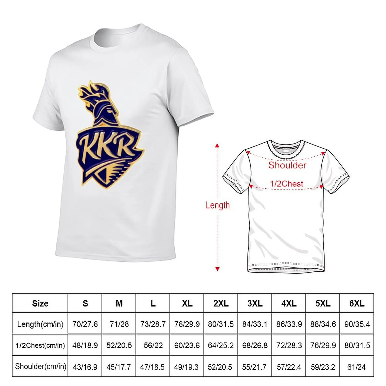 تي شيرت KKR CrICKET TEAM تي شيرت مضحك تي شيرت فكاهة داكنة تي شيرت مطبوع حسب الطلب