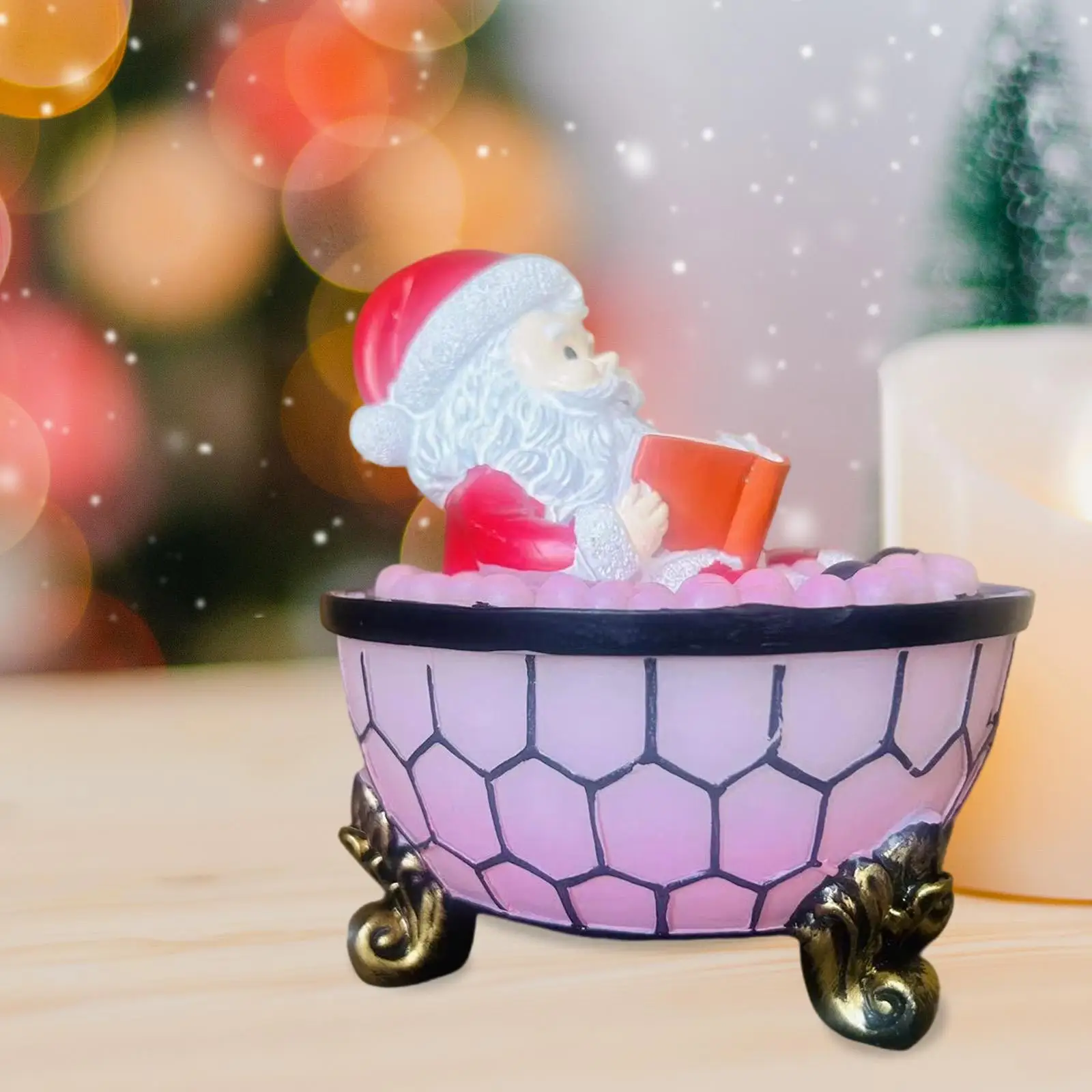 

Handmade Santa Bubble Bath Lamp LED Bedside Night Light for Christmas Home Decoration 2025