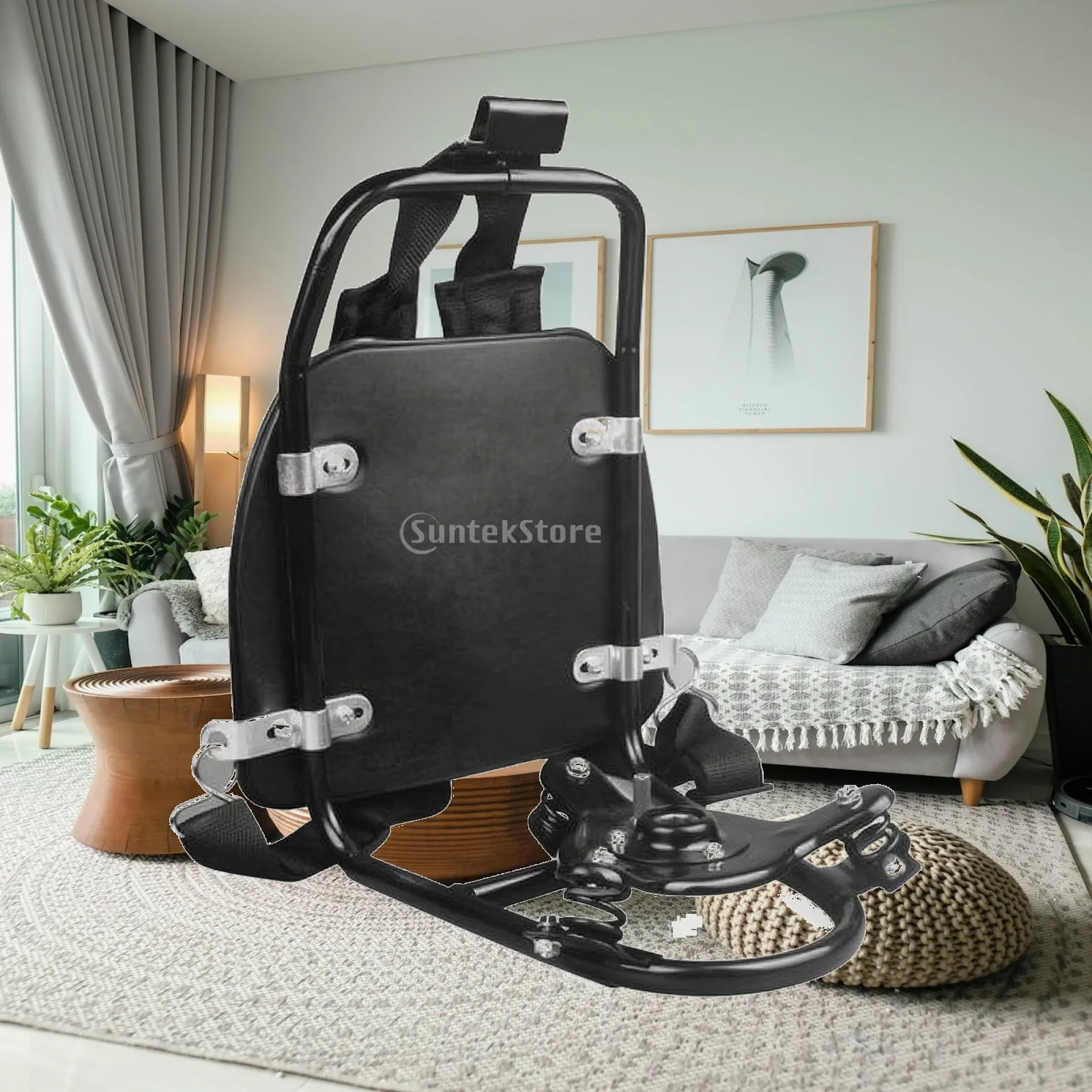 Grass Trimmer Backpack Harness Frame Metal Bracket for Brush Cutter Support with Adjustable Straps for Garden Tool Backpack