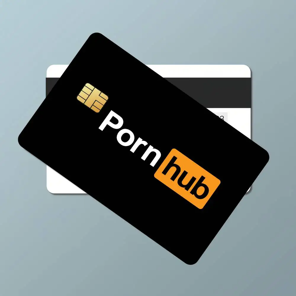 ملصقات جلدية لبطاقة الائتمان P-Pornhub المضحكة لبطاقة البنك والحافلة المتروية هدية مقاومة للماء