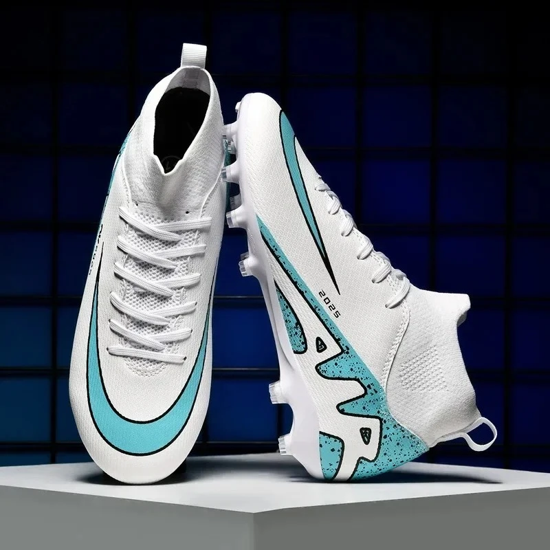 أحذية كرة القدم الوردية الأنيقة للرجال، جورب احترافي خفيف الوزن، حذاء كرة القدم للرجال، حذاء كرة القدم الأصلي غير قابل للانزلاق