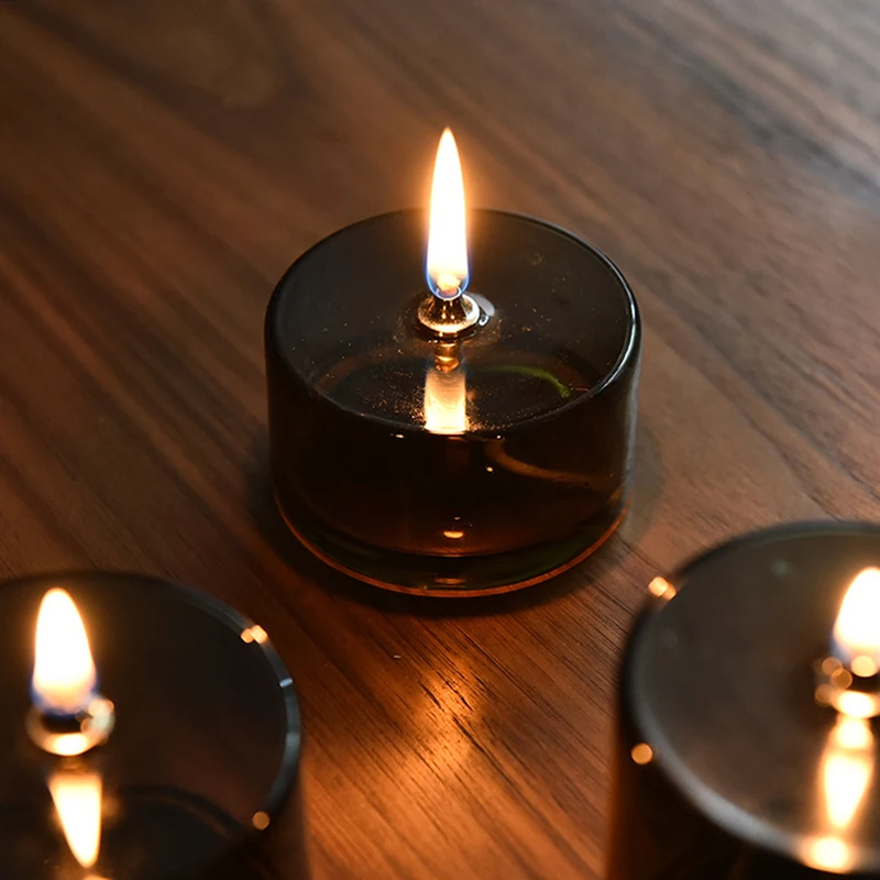 Kreative bunte handgefertigte Glas-Kerzenständer-Öllampe, europäische dekorative Heimdekoration, modische Heimdekoration, praktisch