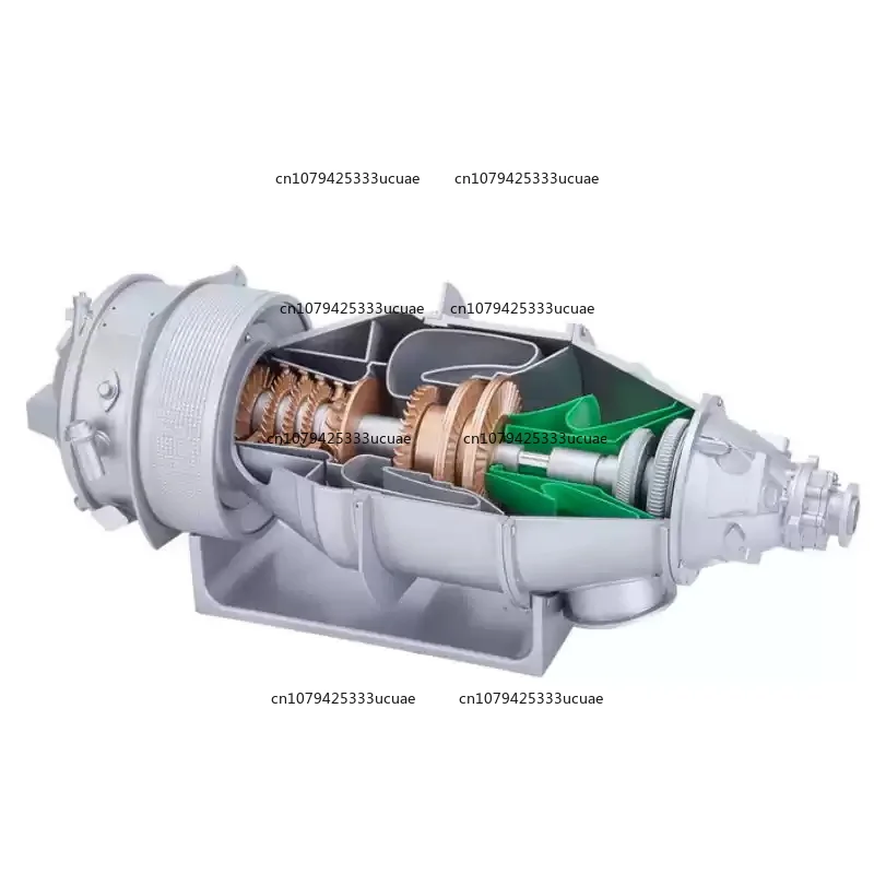 PT6A Turboprop Engine Model Helicopter Turbine Shaft Engine Assembly Model Kit Half perspective Design 3D Printed 99+ Parts