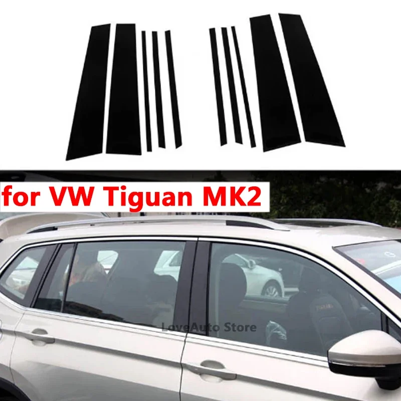 

For VW Tiguan MK2 2020 2021 2019 2018 2017 Car Body Middle Column Pillar Side Cover Frame Sticker Exterior Accessorie